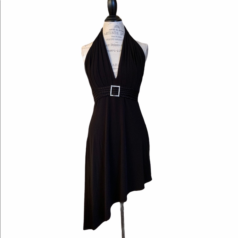 Asymmetric Halter Dress